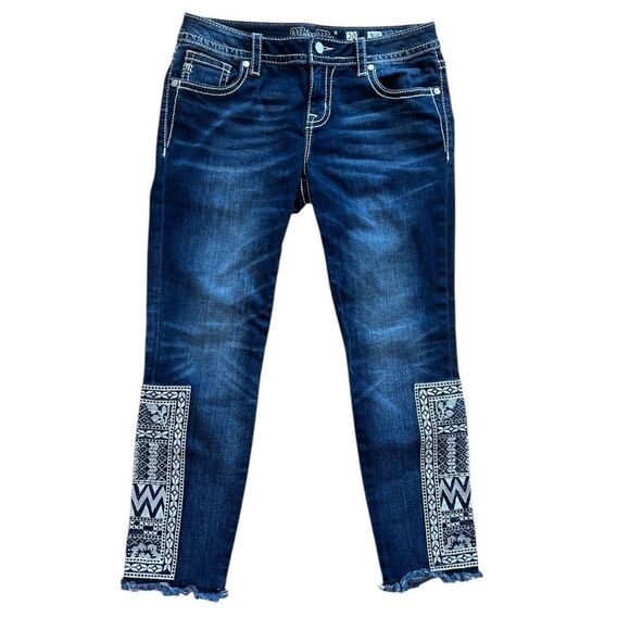 Miss Me Embroidered Ankle Skinny in MK 618 Size 29 - Picture 2 of 8